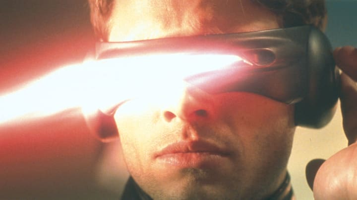 Cyclops (James Marsden Lets Out An Optic Blast From His Visors In The Film X-Men (Pho