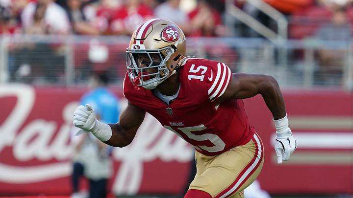 San Francisco 49ers wide receiver De'zhaun Stribling (15) San Francisco 49ers wide receiver De'zhaun Stribling (15)