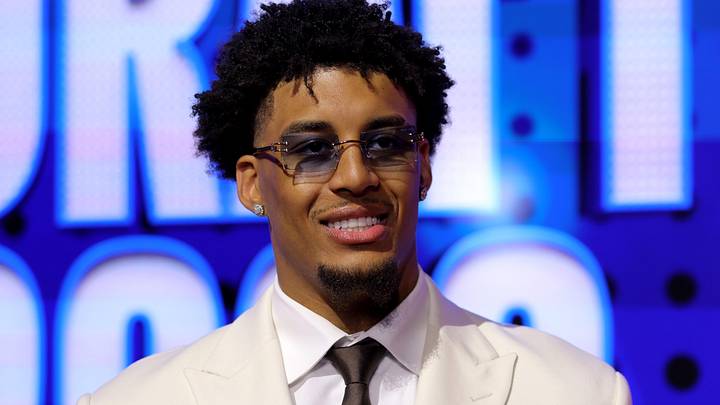 Jun 23, 2026; New York, NY, USA; Draft prospect Yaxel Lendeborg poses for photos on the red carpet before the 2026 NBA draft at Barclays Center. Mandatory Credit: Brad Penner-Imagn Images Jun 23, 2026; New York, NY, USA; Draft prospect Yaxel Lendeborg poses for photos on the red carpet before the 2026 NBA draft at Barclays Center. Mandatory Credit: Brad Penner-Imagn Images