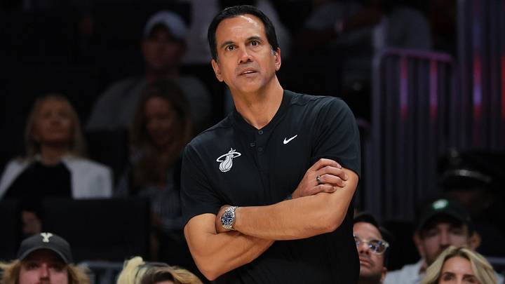 Miami Heat head coach Erik Spoelstra looks on (Mandatory Credit: Sam Navarro-Imagn Images) Miami Heat head coach Erik Spoelstra looks on (Mandatory Credit: Sam Navarro-Imagn Images)