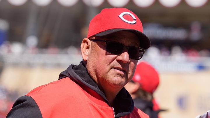 Cincinnati Reds manager Terry Francona (77) watches