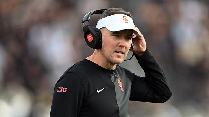 Sep 13, 2025; West Lafayette, Indiana, USA; Southern California Trojans head coach Lincoln Riley stands on the sidelines during the first quarter against the Purdue Boilermakers at Ross-Ade Stadium. Sep 13, 2025; West Lafayette, Indiana, USA; Southern California Trojans head coach Lincoln Riley stands on the sidelines during the first quarter against the Purdue Boilermakers at Ross-Ade Stadium.