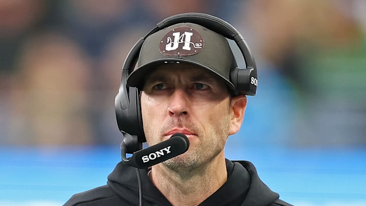 Shane Steichen of the Indianapolis Colts walks the sideline