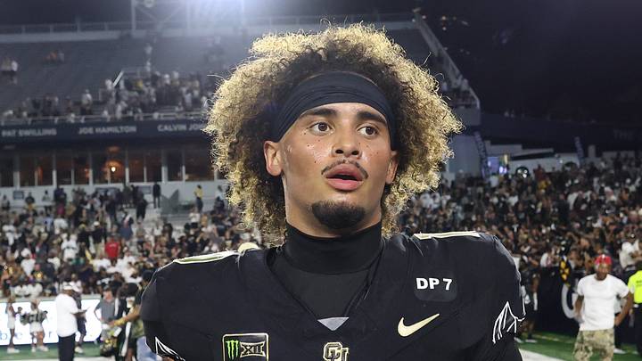 Sep 3, 2026; Atlanta, Georgia, USA;  Colorado Buffaloes quarterback Julian Lewis (10) walks off the field after defeating the Georgia Tech Yellow Jackets at Bobby Dodd Stadium at Hyundai Field.  