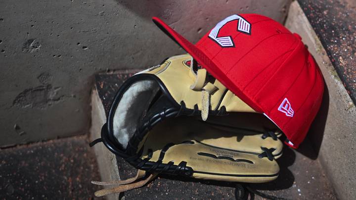 Apr 11, 2026; Cincinnati, Ohio, USA; A view of an official Cincinnati Reds hat on the dugout steps during the game against the Los Angeles Angels at Great American Ball Park. Mandatory Credit: Aaron Doster-Imagn Images Apr 11, 2026; Cincinnati, Ohio, USA; A view of an official Cincinnati Reds hat on the dugout steps during the game against the Los Angeles Angels at Great American Ball Park. Mandatory Credit: Aaron Doster-Imagn Images