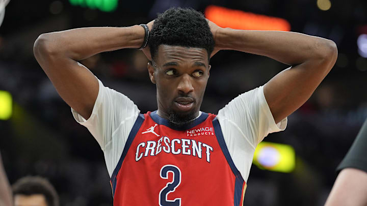 Dec 8, 2024; San Antonio, Texas, USA; New Orleans Pelicans forward Herbert Jones (2) in the second half against the San Antonio Spurs at Frost Bank Center. Mandatory Credit: Daniel Dunn-Imagn Images Dec 8, 2024; San Antonio, Texas, USA; New Orleans Pelicans forward Herbert Jones (2) in the second half against the San Antonio Spurs at Frost Bank Center. Mandatory Credit: Daniel Dunn-Imagn Images