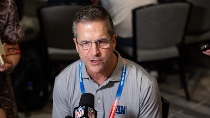 New York Giants head coach John Harbaugh