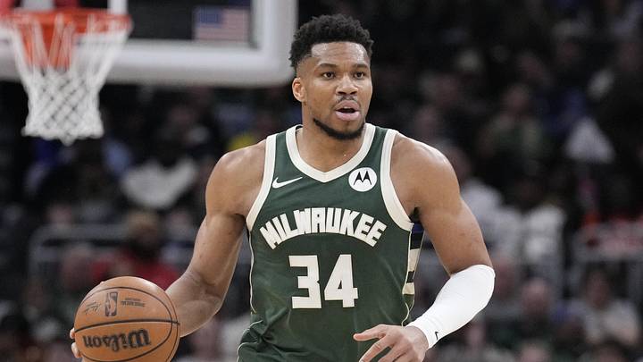 Mar 7, 2026; Milwaukee, Wisconsin, USA; Milwaukee Bucks forward Giannis Antetokounmpo (34) bring the ball up court against the Utah Jazz at Fiserv Forum. Mandatory Credit: Michael McLoone-Imagn Images Mar 7, 2026; Milwaukee, Wisconsin, USA; Milwaukee Bucks forward Giannis Antetokounmpo (34) bring the ball up court against the Utah Jazz at Fiserv Forum. Mandatory Credit: Michael McLoone-Imagn Images