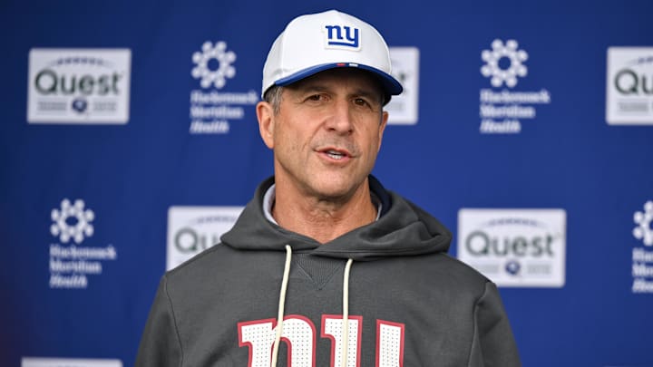 New York Giants - head coach John Harbaugh