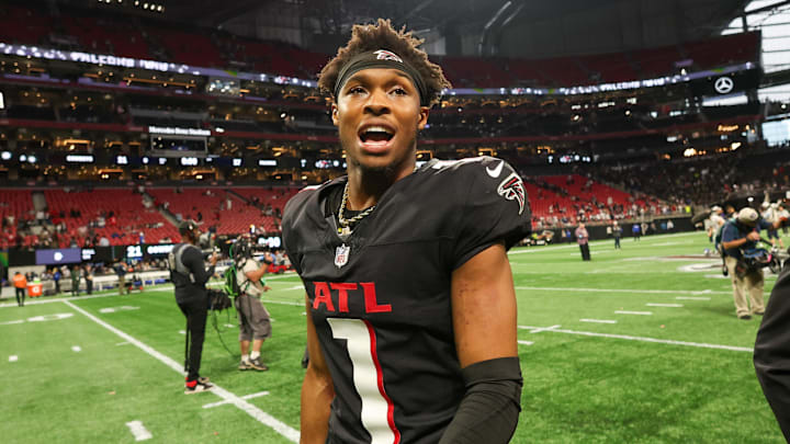 Atlanta Falcons wide receiver Darnell Mooney had 992 yards in his first season with the club.