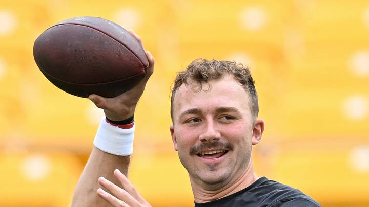 Sep 13, 2026; Pittsburgh, Pennsylvania, USA;  Atlanta Falcons quarterback Jack Strand warms up for a game against the Pittsburgh Steelers at Acrisure Stadium.  Mandatory Credit: Barry Reeger-Imagn Images
