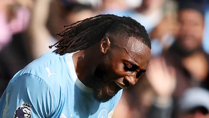 Antoine Semenyo of Manchester City celebrates a goal Antoine Semenyo of Manchester City celebrates a goal