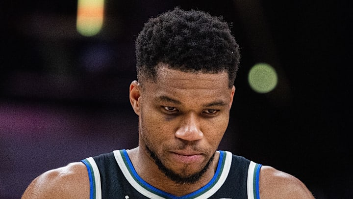 Milwaukee Bucks forward Giannis Antetokounmpo in the second half against the Indiana Pacers.