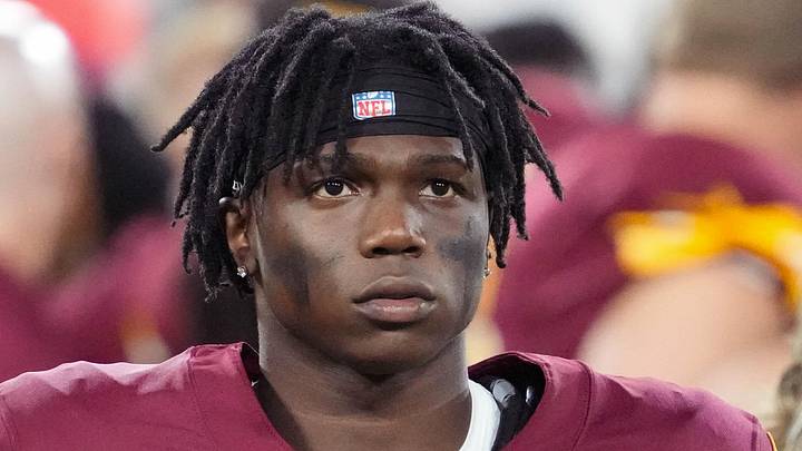 Washington Commanders running back Jacory Croskey-Merritt 