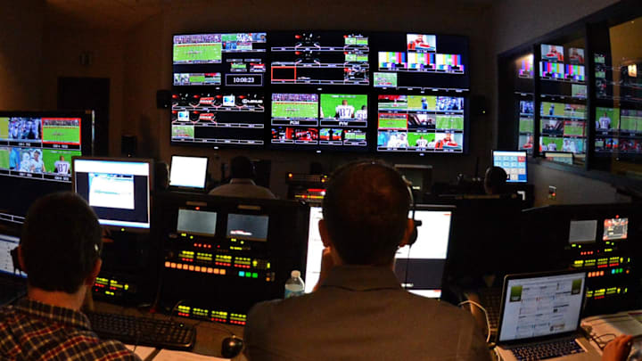 A view of the main control boards for NFL Sunday Ticket's RED ZONE Channel at DIRECTV's Los Angeles Broadcast Center in El Segundo, CA. A behind the scenes look at this innovative platform created to watch NFL action every Sunday. A view of the main control boards for NFL Sunday Ticket's RED ZONE Channel at DIRECTV's Los Angeles Broadcast Center in El Segundo, CA. A behind the scenes look at this innovative platform created to watch NFL action every Sunday.