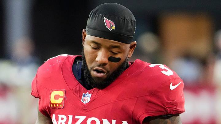 Arizona Cardinals safety Budda Baker (3) reacts after another Los Angeles Rams touchdown in the second half at State Farm Stadium on Dec 7, 2025, in Glendale, Ariz. Arizona Cardinals safety Budda Baker (3) reacts after another Los Angeles Rams touchdown in the second half at State Farm Stadium on Dec 7, 2025, in Glendale, Ariz.