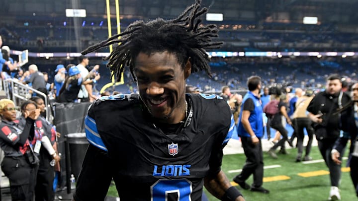 Detroit Lions wide receiver Jameson Williams (9).