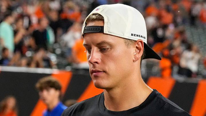 Cincinnati Bengals quarterback Joe Burrow (9) heads for the locker room after the fourth quarter of the NFL Preseason game between the Cincinnati Bengals and the Detroit Lions at Paycor Stadium in Cincinnati on Thursday, Aug. 13, 2026. The Bengals won the preseason opener, 16-14. Cincinnati Bengals quarterback Joe Burrow (9) heads for the locker room after the fourth quarter of the NFL Preseason game between the Cincinnati Bengals and the Detroit Lions at Paycor Stadium in Cincinnati on Thursday, Aug. 13, 2026. The Bengals won the preseason opener, 16-14.