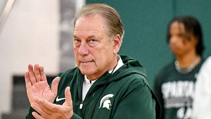Michigan State’s head coach Tom Izzo claps during the first basketball practice of the season on Tuesday, Sept. 22, 2026, at the Breslin Center in East Lansing. Michigan State’s head coach Tom Izzo claps during the first basketball practice of the season on Tuesday, Sept. 22, 2026, at the Breslin Center in East Lansing.