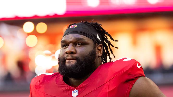 Dec 7, 2025; Glendale, Arizona, USA; Arizona Cardinals defensive lineman Dalvin Tomlinson (94) against the Los Angeles Rams at State Farm Stadium. Mandatory Credit: Mark J. Rebilas-Imagn Images