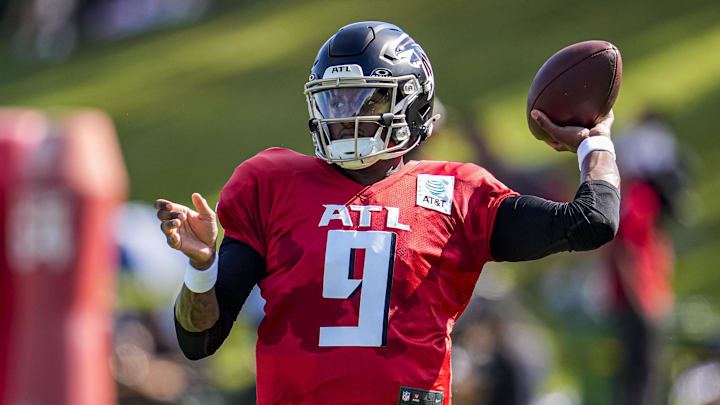 Atlanta Falcons quarterback Michael Penix Jr. has been sharp in training camp as the team's starter.