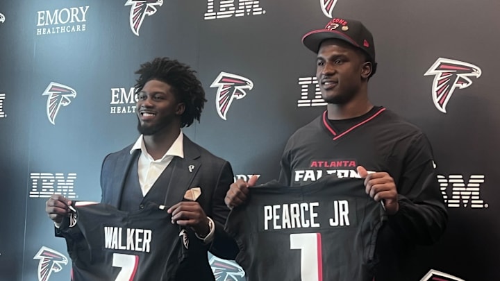 The Atlanta Falcons selected edge rushers Jalon Walker and James Pearce Jr. in the first round of the 2025 NFL draft.