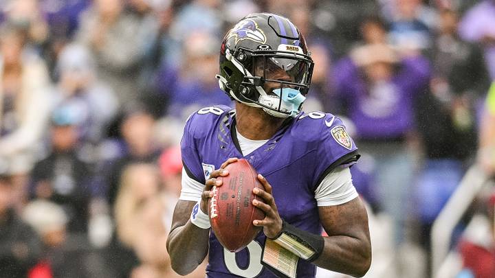 Oct 4, 2026; Baltimore, Maryland, USA; Baltimore Ravens quarterback Lamar Jackson (8) drops back to pass during the first half against the Tennessee Titans at M&T Bank Stadium. Mandatory Credit: Tommy Gilligan-Imagn Images Oct 4, 2026; Baltimore, Maryland, USA; Baltimore Ravens quarterback Lamar Jackson (8) drops back to pass during the first half against the Tennessee Titans at M&T Bank Stadium. Mandatory Credit: Tommy Gilligan-Imagn Images