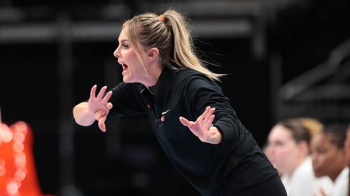 Oklahoma State Cowgirls head coach Jacie Hoyt. Oklahoma State Cowgirls head coach Jacie Hoyt.