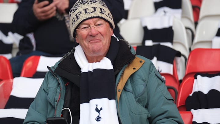 A Tottenham Hotspur fan seen during the Premier league... A Tottenham Hotspur fan seen during the Premier league...