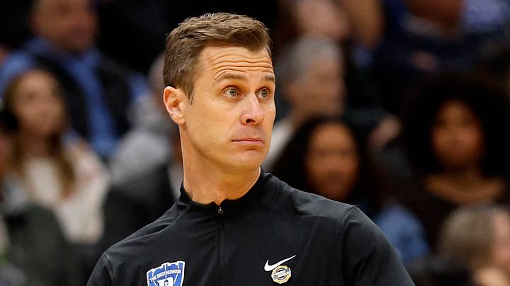 Mar 27, 2026; Washington, DC, USA; Duke Blue Devils head coach Jon Scheyer reacts in the first half during a Sweet Sixteen game of the East Regional of the men's 2026 NCAA Tournament at Capital One Arena. Mandatory Credit: Geoff Burke-Imagn Images Mar 27, 2026; Washington, DC, USA; Duke Blue Devils head coach Jon Scheyer reacts in the first half during a Sweet Sixteen game of the East Regional of the men's 2026 NCAA Tournament at Capital One Arena. Mandatory Credit: Geoff Burke-Imagn Images