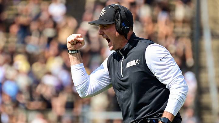 Wake Forest coach Jake Dickert watched his team win in double overtime to improve to 2-0