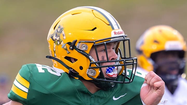 Howell's Bryce Kish finds some rare open field during a loss to Hudsonville Saturday, Nov. 16, 2024.