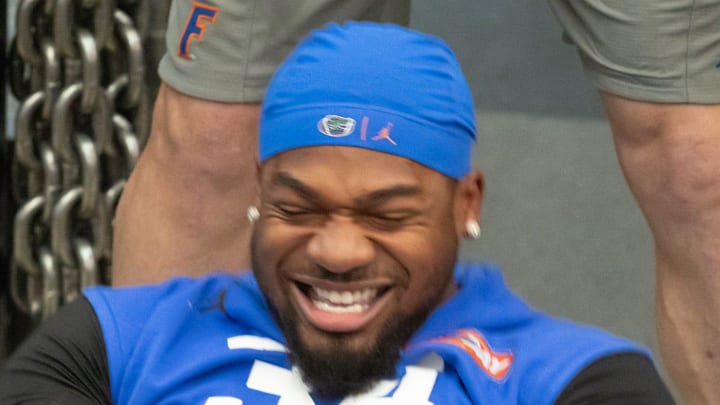 New Indianapolis Colts edge rusher George Gumbs Jr. celebrates