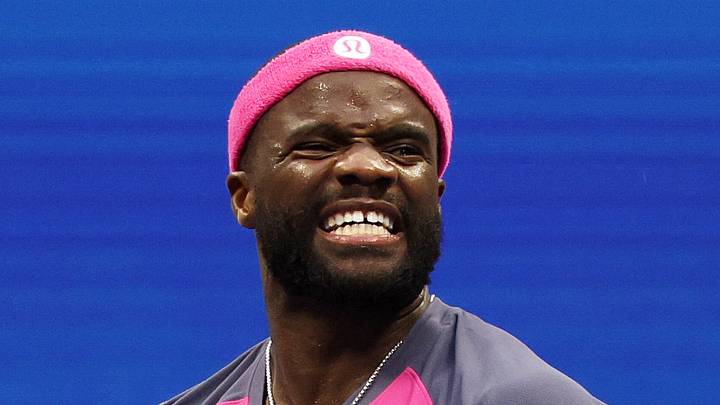 Frances Tiafoe reacts during his quarterfinal match against Alex Michelsen
