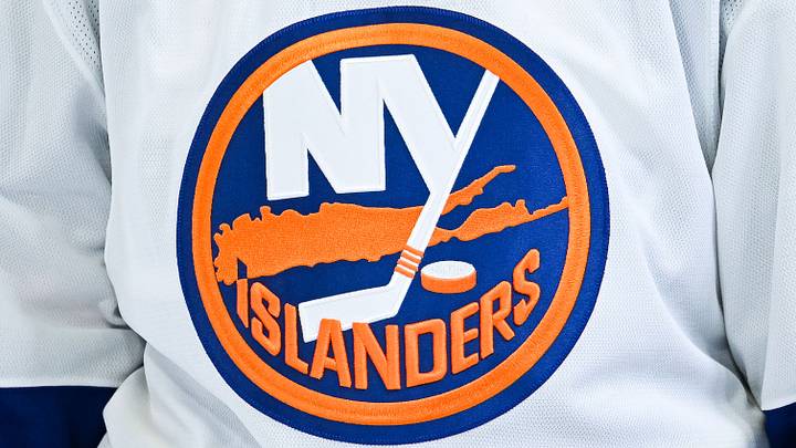 Feb 26, 2026; Montreal, Quebec, CAN; View of a New York Islanders logo on a jersey worn by a member of the team during the third period at Bell Centre. Mandatory Credit: David Kirouac-Imagn Images Feb 26, 2026; Montreal, Quebec, CAN; View of a New York Islanders logo on a jersey worn by a member of the team during the third period at Bell Centre. Mandatory Credit: David Kirouac-Imagn Images