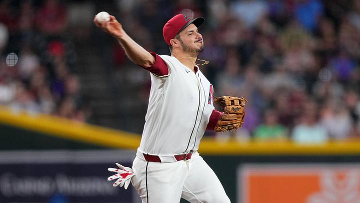 May 21, 2026; Phoenix, Arizona, USA; Arizona Diamondbacks third baseman Nolan Arenado (28) throws to first base against the Colorado Rockies during the fifth inning at Chase Field. Mandatory Credit: Joe Camporeale-Imagn Images May 21, 2026; Phoenix, Arizona, USA; Arizona Diamondbacks third baseman Nolan Arenado (28) throws to first base against the Colorado Rockies during the fifth inning at Chase Field. Mandatory Credit: Joe Camporeale-Imagn Images