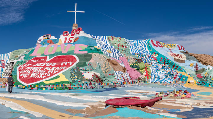 Salvation Mountain, a folk art monument in California.