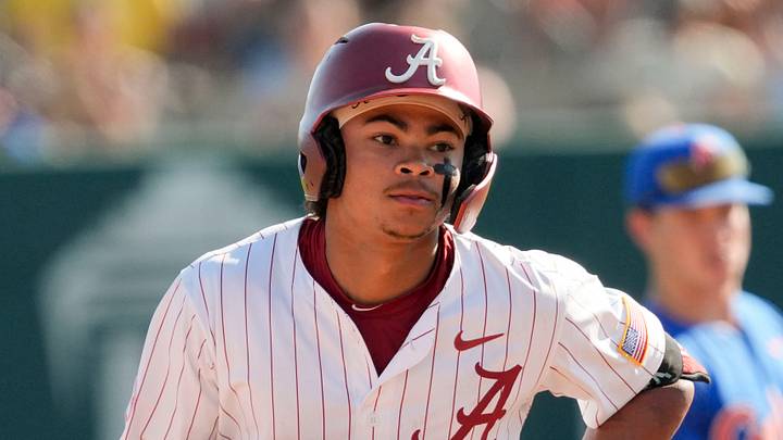 Alabama batter Justin Lebron jogs the bases