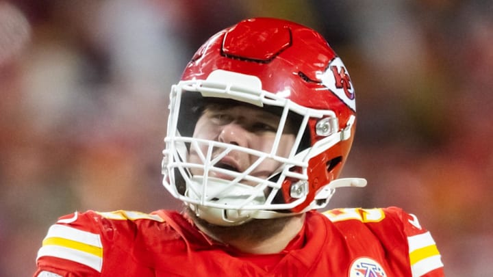 Jan 26, 2025; Kansas City, MO, USA; Kansas City Chiefs center Creed Humphrey (52) against the Buffalo Bills in the AFC Championship game at GEHA Field at Arrowhead Stadium. Mandatory Credit: Mark J. Rebilas-Imagn Images Jan 26, 2025; Kansas City, MO, USA; Kansas City Chiefs center Creed Humphrey (52) against the Buffalo Bills in the AFC Championship game at GEHA Field at Arrowhead Stadium. Mandatory Credit: Mark J. Rebilas-Imagn Images