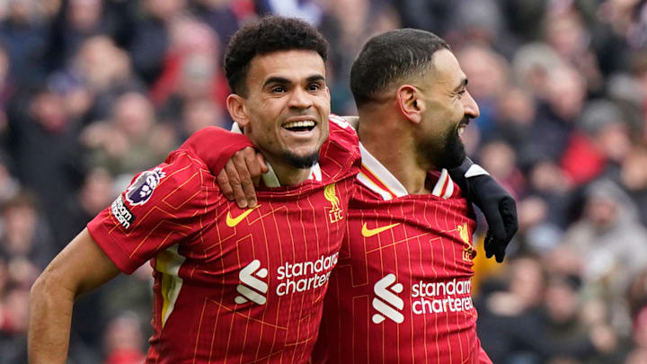 Mohamed Salah (right) was disappointed to see Luis Díaz leave Liverpool.