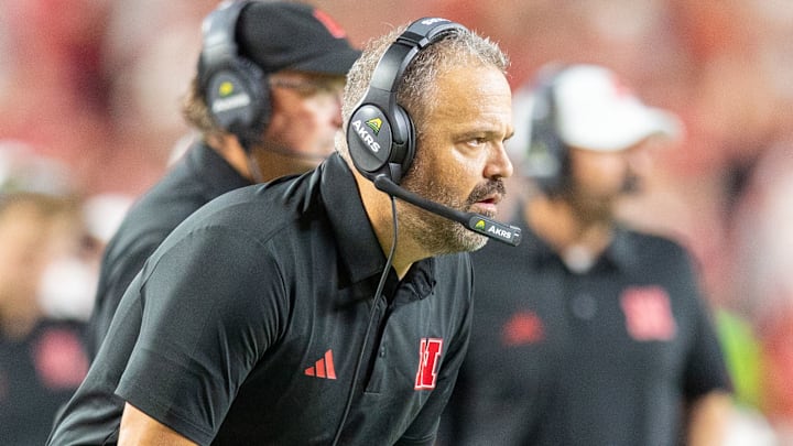 Nebraska football coach Matt Rhule. Nebraska football coach Matt Rhule.