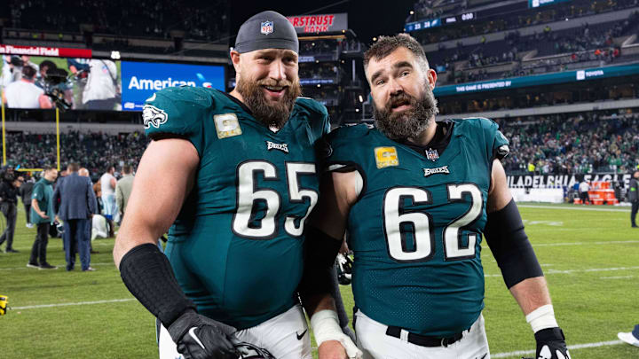 Jason Kelce, Lane Johnson, Philadelphia Eagles Jason Kelce, Lane Johnson, Philadelphia Eagles