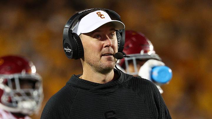 Oct 5, 2024; Minneapolis, Minnesota, USA; USC Trojans head coach Lincoln Riley looks on during the second half against the Minnesota Golden Gophers at Huntington Bank Stadium. Mandatory Credit: Matt Krohn-Imagn Images Oct 5, 2024; Minneapolis, Minnesota, USA; USC Trojans head coach Lincoln Riley looks on during the second half against the Minnesota Golden Gophers at Huntington Bank Stadium. Mandatory Credit: Matt Krohn-Imagn Images