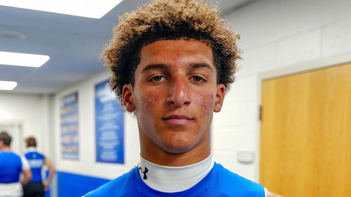 Samson Gash, a four-star wide receiver from Novi Detroit Catholic Central who has officially committed to Michigan State, practices on Monday, Aug. 11, 2025. Samson Gash, a four-star wide receiver from Novi Detroit Catholic Central who has officially committed to Michigan State, practices on Monday, Aug. 11, 2025.