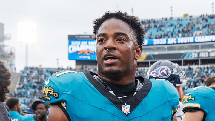 Jan 4, 2026; Jacksonville, Florida, USA; Jacksonville Jaguars linebacker Ventrell Miller (51) after the game against the Tennessee Titans at EverBank Stadium. 