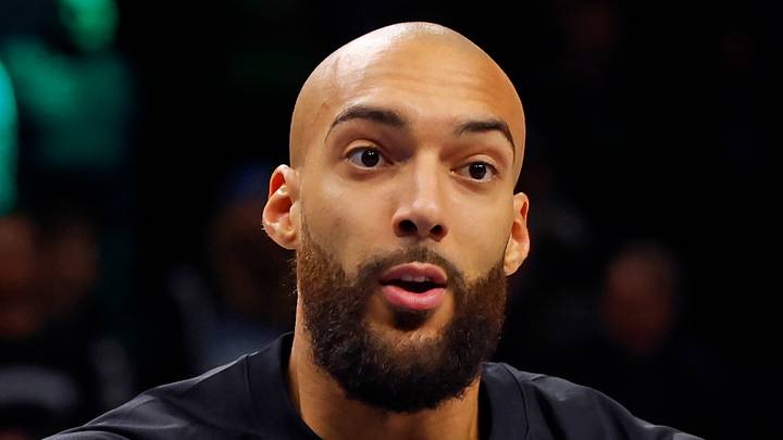 Jan 6, 2026; Minneapolis, Minnesota, USA; Minnesota Timberwolves center Rudy Gobert (27) prepares to play the Miami Heat before the game at Target Center. Mandatory Credit: Bruce Kluckhohn-Imagn Images
