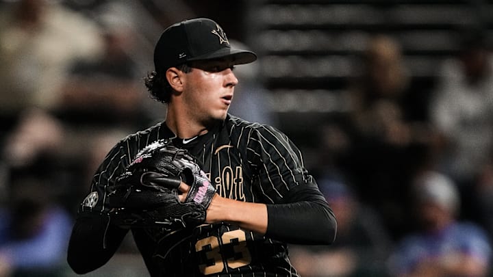 Vanderbilt pitcher Luke Guth winds up for a pitch in Thursday night's SEC game against Kentucky at Hawkins Field. Vanderbilt pitcher Luke Guth winds up for a pitch in Thursday night's SEC game against Kentucky at Hawkins Field.