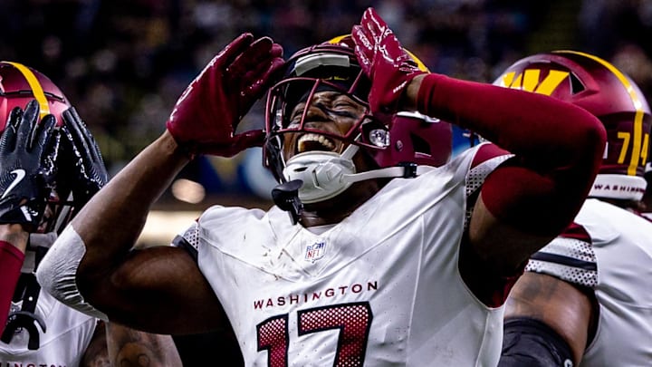 Dec 15, 2024; New Orleans, Louisiana, USA; Washington Commanders wide receiver Terry McLaurin (17) Mandatory Credit: Stephen Lew-Imagn Images Dec 15, 2024; New Orleans, Louisiana, USA; Washington Commanders wide receiver Terry McLaurin (17) Mandatory Credit: Stephen Lew-Imagn Images