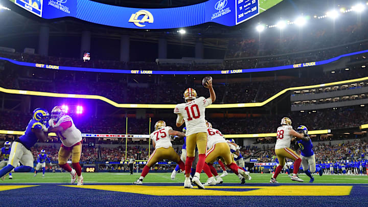 Mac Jones is playing great football under head coach Kyle Shanahan.