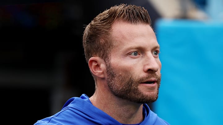 Los Angeles Rams head coach Sean McVay on the sidelines